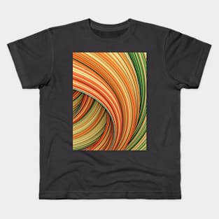 Fountain Flux Red, Green and Orange Abstract Minimal Artwork Kids T-Shirt